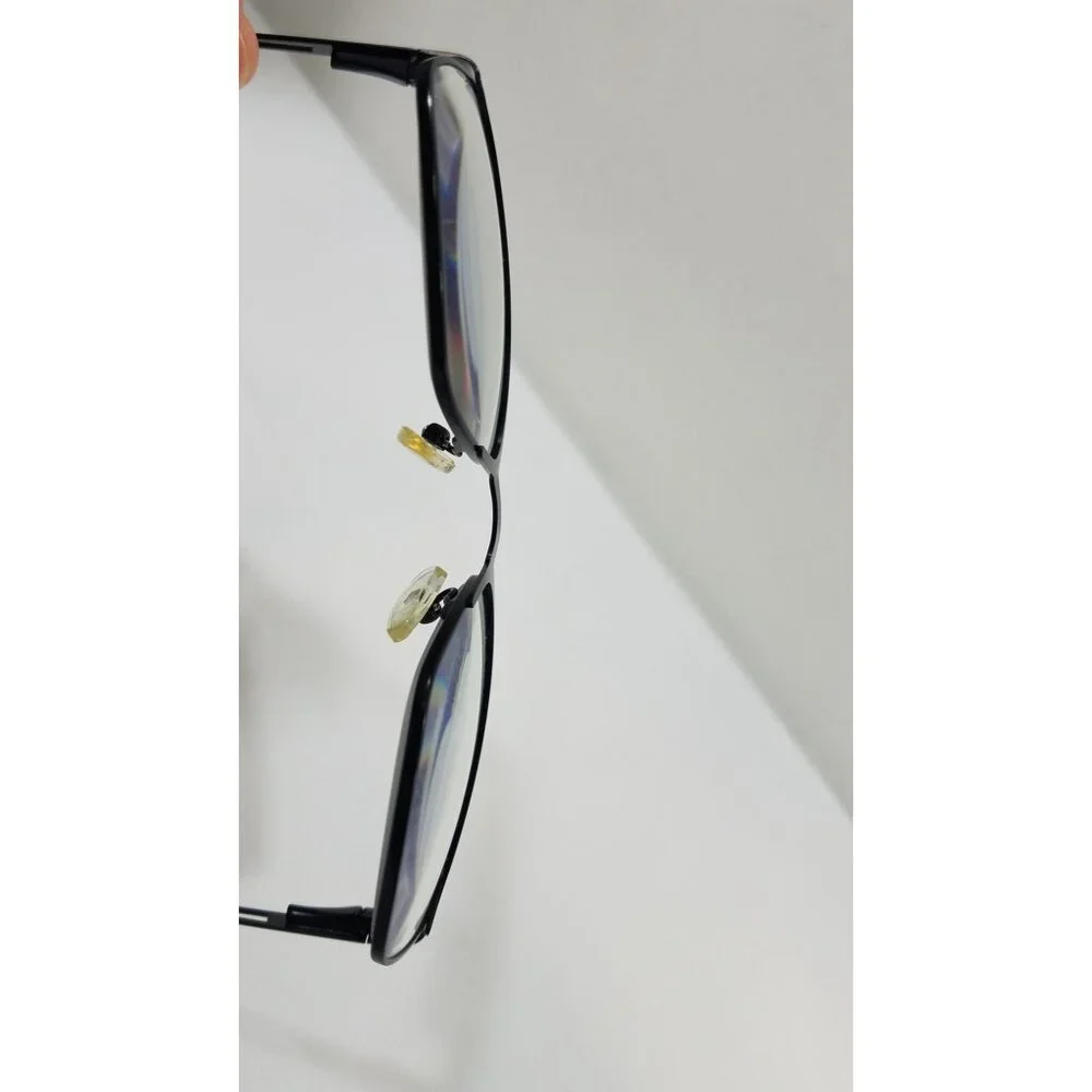 Black Metal Eyeglass Frames With Tortoise Temple Tips 51/17-141 C1